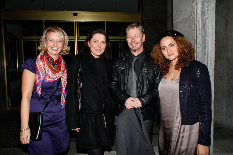 Stephanie Steen und Besa Agaj, IT-BUSINESS, empfangen Mandy Tölg und Gerald Höfer, Eset. (Archiv: Vogel Business Media)