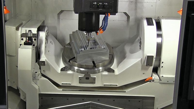 The complexity of five-axis machining (e.g., rotary table, swinging trunnion, etc.) can make it difficult to manually align and tune the machine tool, but accuracy is required for precision mould work. Five-axis auto-tuning is a solution. (Source: Okuma America)