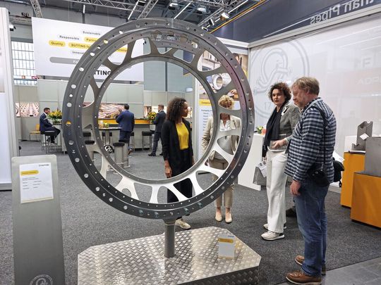 Butting showcased a precision component for aviation that was manufactured as a welded construction.(Image: Finus/VCG)