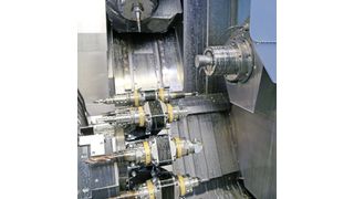 Der stabile und robuste Grundaufbau der Doosan Puma MX 2100 ist auf eine hohe Produktivität ausgerichtet. (Anne Richter, SMM)