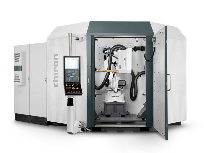 Der 3D-Metall-Drucker AM Cube von Chiron vereint zwei Verfahren: Das Laserauftragschweißen mit Draht und mit Pulver. Er eignet sich besonders für kleine Stückzahlen sowie große Bauteile mit hohen Materialpreisen. (Chiron)