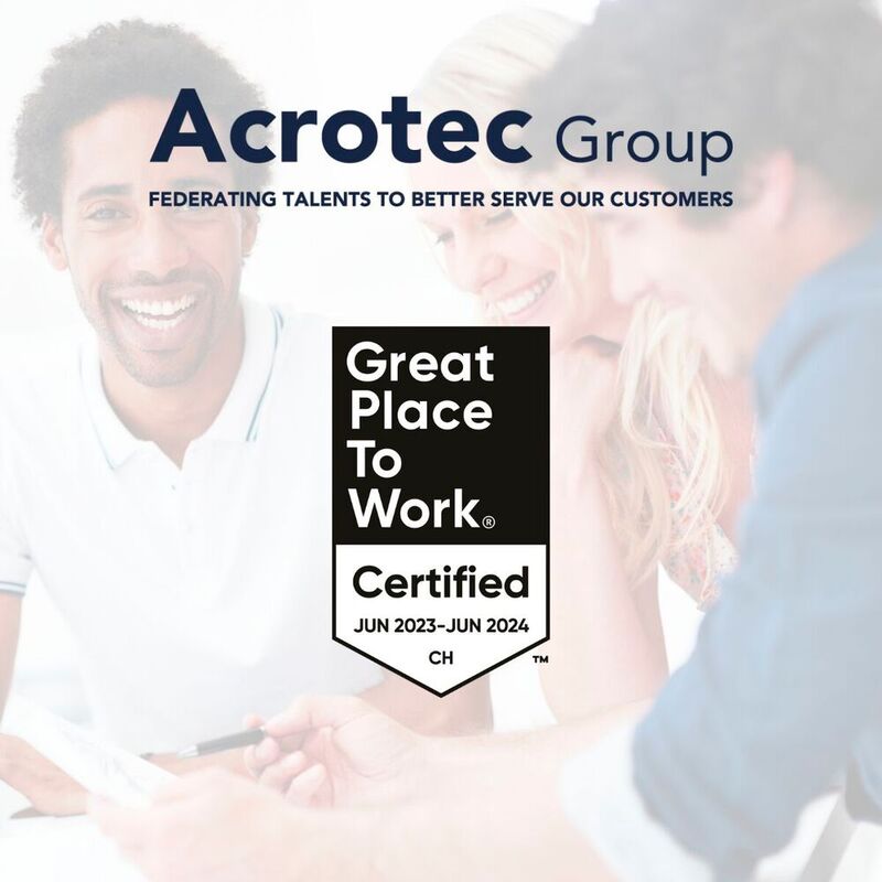 Le Groupe Acrotec obtient la certification Great Place To Work (GPTW) et confirme ainsi le bienfondé de sa politique ESG.