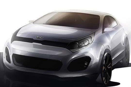 Schon hier zu erkennen: Das Kia-Gesicht, die so genannte Tigernase, haben die Designer beim Rio neu interpretiert. (Archiv: Vogel Business Media)