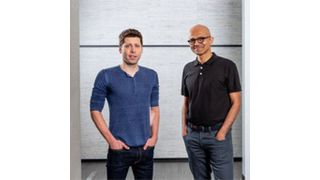 Satya Nadella, CEO von Microsoft (r.): „Indem wir die bahnbrechende Technologie von OpenAI mit den neuen Azure KI-Supercomputing-Technologien zusammenbringen, wollen wir KI demokratisieren und zugleich die Sicherheit bei KI stets in den Mittelpunkt stellen, damit jeder davon profitieren kann.“ (Microsoft)