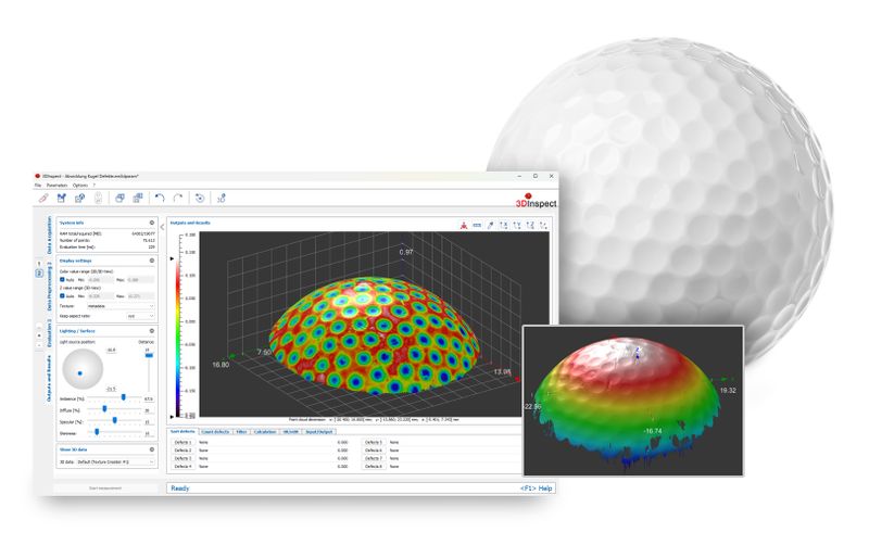 Mit 3D-Inspect lassen sich verschiedenste Geometrien dreidimensional darstellen. In der Version 3.0 können die Defekte auf die ursprüngliche 3D-Punktewolke rückprojiziert werden. (Bild: Micro-Epsilon Messtechnik GmbH & Co. KG)