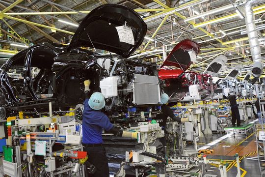 Bei Toyota wird auch heute noch nach dem Toyota Production System (TPS) produziert.(Bild:  Toyota)