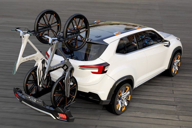 Neben technischen Entwicklungen verfügt der Wagen auch über variables Zubehör für Heckträger. (Foto: Subaru)