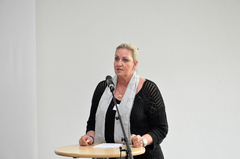 Über Entwicklungen bei Fuso berichtete Gaby Breitenwischer. (Simon/»kfz-betrieb«)