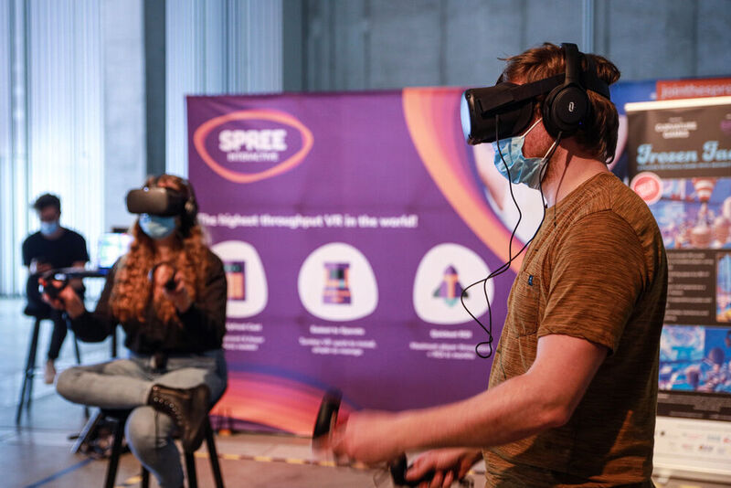 Die VR-Welt von Spree Interactive konnte erkundet werden. (© Messe Berlin GmbH)