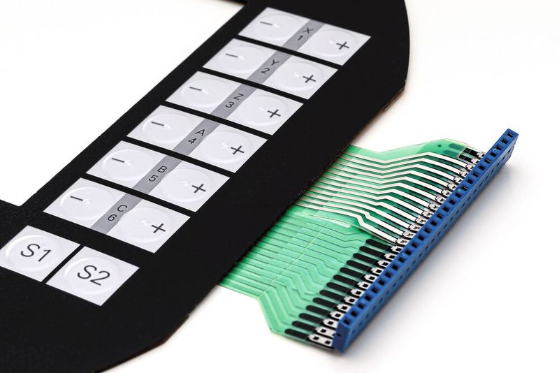 Eine Folientastatur mit Anschlussfahne. (Bild: ATEG)