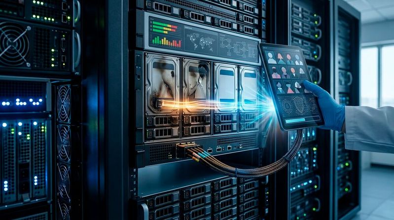 Ransomware-Angriffe stellen Unternehmen vor große Herausforderungen, insbesondere bei der Wiederherstellung der Systeme, die oft unkontrolliert verläuft und bestehende Sicherheitslücken erneut öffnet.(Bild:  Gemini / Vogel IT-Medien GmbH / KI-generiert)
