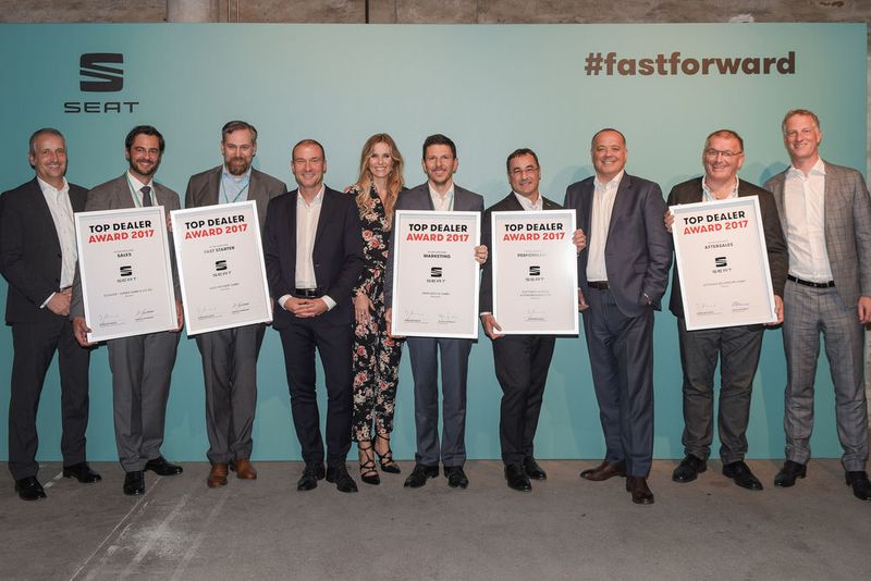 Fünf Betriebe erhielten in diesem Jahr den Top Dealer Award. (Seat)