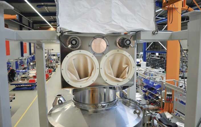 Big bag docking system with gloves (Picture: AZO)