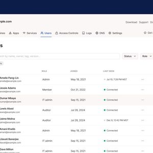 Benutzer verwalten: Die Seite „Benutzer“ macht es einfach, Rollen, Aktivitäten und Kontodaten im gesamten Tailnet zu verfolgen.(Bild:  Tailscale)