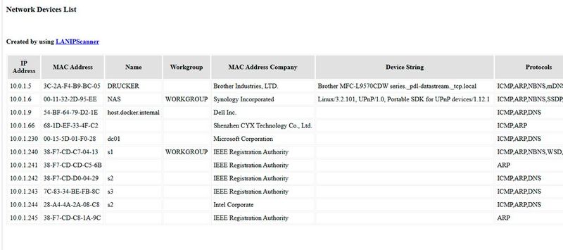 Speichern eines Berichtes im LANIPScanner. (Bild: Joos | Nirsoft)