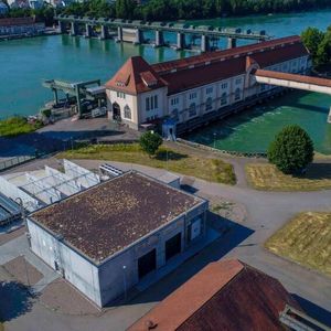 Bestehende Power-to-Gas-Anlage am Laufwasserkraftwerk Wyhlen am Hochrhein