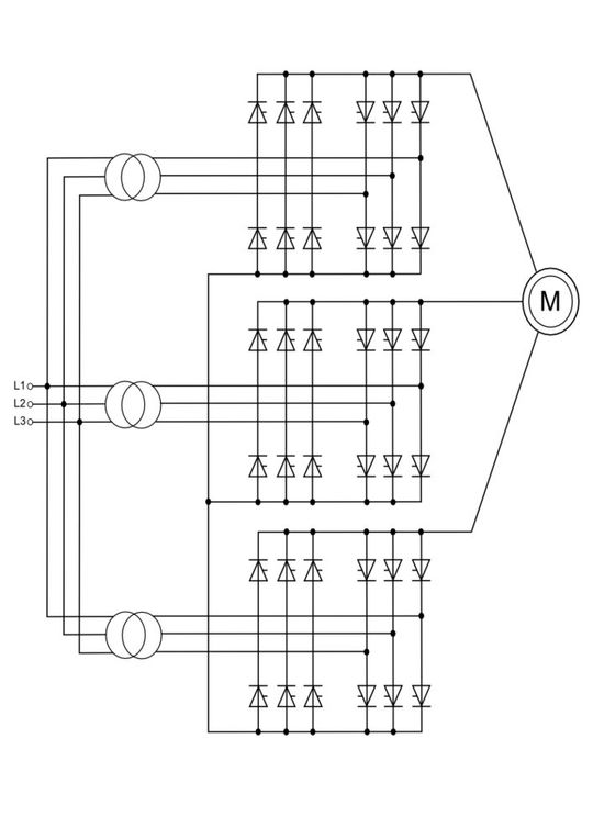 This image shows a single-phase cycloconverter. (Source:   / CC0)