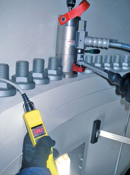 IHF-Stretch-System M48 an einer Turmverschraubung.  (Bild: ITH)