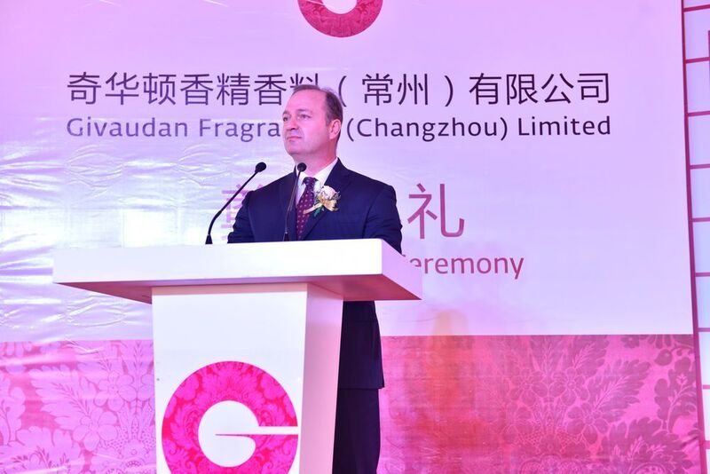 Georges Sanchez, Company Manager of Givaudan Fragrances (Changzhou) Limited addressed the audience. (Givaudan)