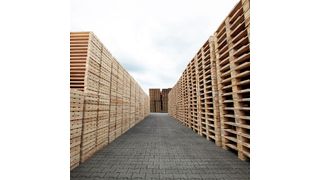 Holz für Paletten ist mittlerweile knapp und teuer.  Bild: HPE (Archiv: Vogel Business Media)