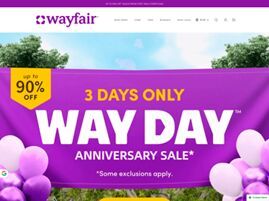 Gefälschter Wayfair-Shop, der im November 2024 US-Kunden ins Visier nahm (inkl. „Trusted Store“-Siegel). (Bild: cyan)