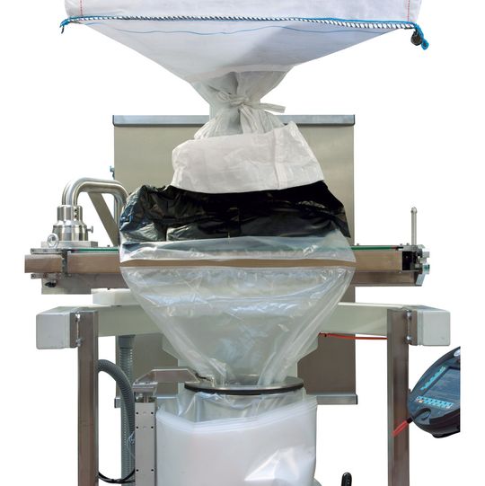Das Containment-Folien System hilft bei der Big Bag-Entleerung. Das Containment-Folien System hilft bei der Big Bag-Entleerung.