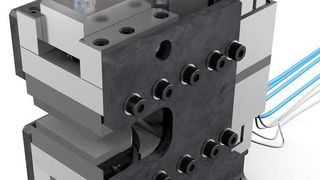 Mit der neuen Actuator-Baureihe erweitert Hema sein Sortiment um ein offenes, passives Klemm- beziehungsweise Bremssystem fu¨r rotatorische und translatorische Bewegungen,das mit einem Energiespeicher in Form von Druckfedern arbeitet. (Bild: Hema)