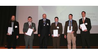 Die Preisträger und der Laudator v.l.n.r.: Titus Sobisch, Dietmar Lerche, Lloyd Holliday, Torsten Detloff, Marc Beiser, Ates Erk. (Bild: L.U.M. GmbH)