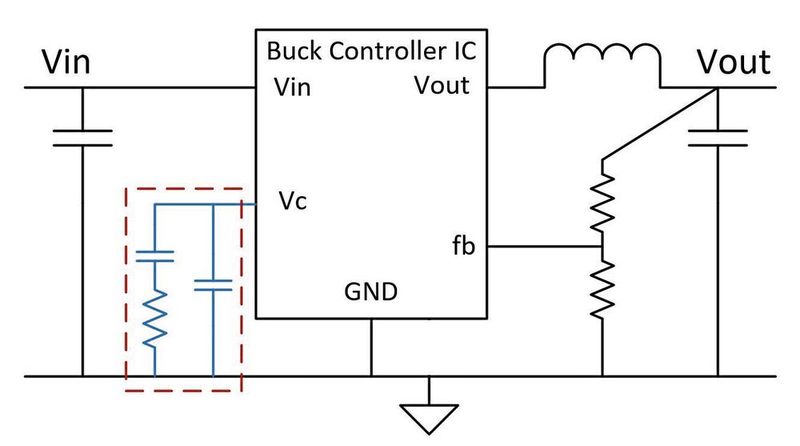 Figure 1: Switched-mode voltage transformer with corresponding compensation components for adjusting the control loop speed and stability.(Image: ADI)