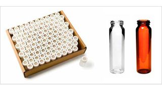 Fig.2: Storage vials in different sizes with integrated septa and caps, clear and brown (Source:Thermo Fisher Scientific)