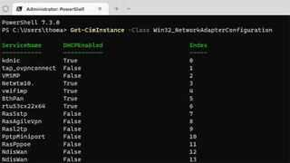 Mit der PowerShell lassen sich über WMI viele Informationen bspw. zu Netzwerkadaptern abrufen. (Bild: Microsoft / Joos)