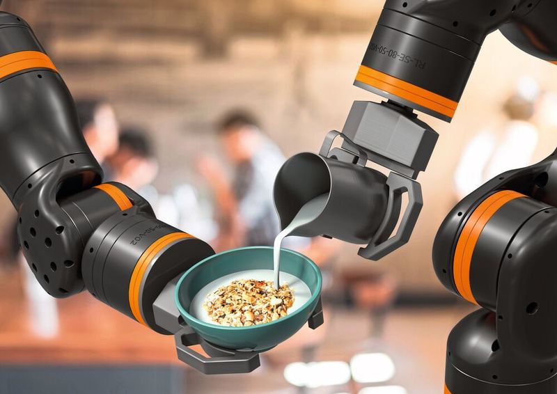Günstig, leicht und einfach für die Mensch-Roboter-Kollaboration: der neue ReBeL von Igus mit Polymer-Getriebe.  (Igus)