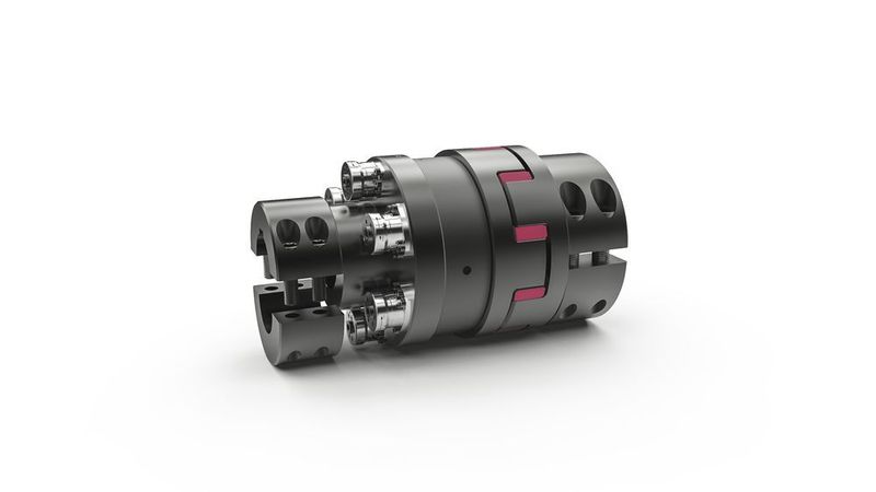 Radial montierbare Sicherheitskupplungen für Extruder: Die robusten Kupplungen bauen kompakt und wurden  für hohe Drehmomente ausgelegt. (R+W)