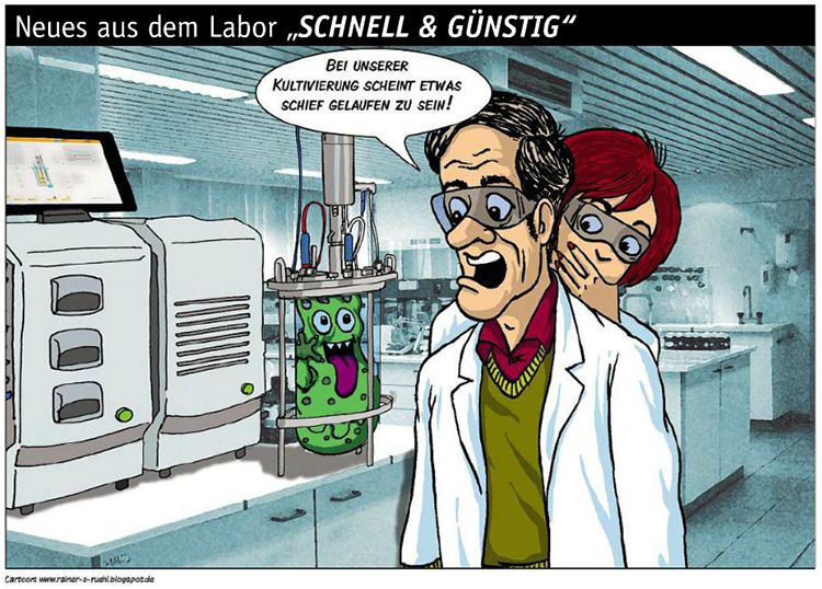 Übersicht unserer Bildergalerien (Comic: www.rainer-e-ruehl.blogspot.com) (Bild: LABORPRAXIS/Rühl)