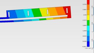 Verformung eines MEMS: ein gutes Beispiel für die multiphysikalische Simulation. (Bild: Cadfem)