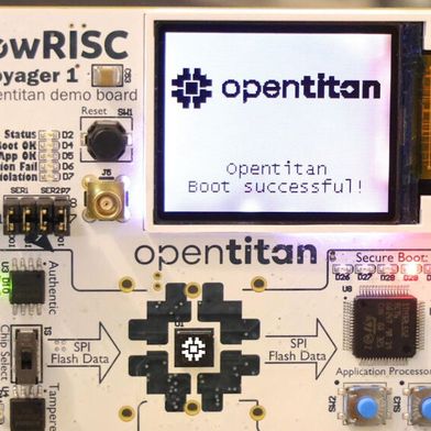 OpenTitan mit Secure Boot nach einem erfolgreichen Secure Boot-Startvorgang. (Bild: Google)