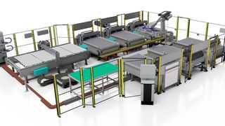 Das Cutting-&-Stacking-Center von Schmidt & Heinzmann spart bei der Preformfertigung rund 75 Prozent Personalkosten ein, weil nichts mehr manuell gemacht werden muss. (Bild: Schmidt & Heinzmann)