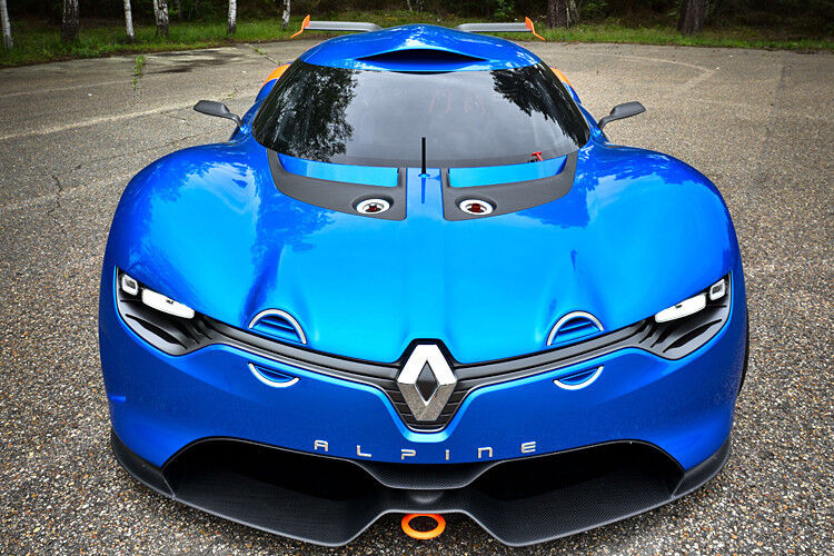 Man liebt ihn oder hat Angst vor ihm: Viel dazwischen gibt es nicht. Mit dem Farbton griff Renault die Farbe der ersten Alpine auf. (Renault)