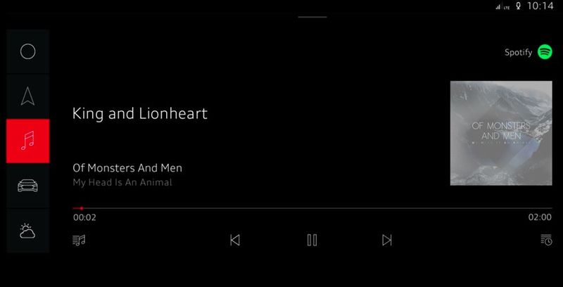 Integriertes Android-Betriebssystem im Audi Q8 sport concept: Musikassistent inklusive (Bild: AUDI AG)