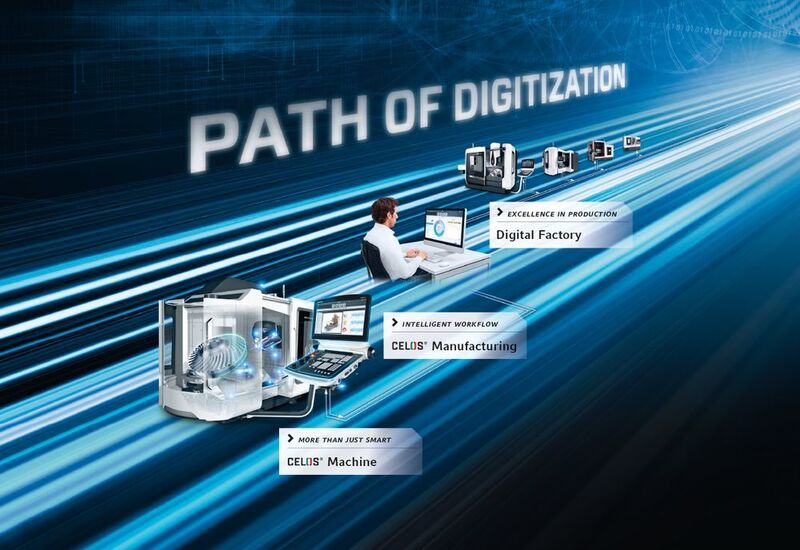 „Path of Digitization“: Als Leitbild zeigt DMG Mori mit software- und datenbasierenden Produkten und Services den Weg in die Zukunft der „Digital Factory“. (DMG Mori)
