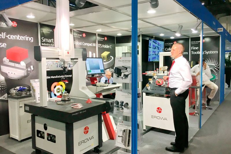 Erowa zeigte auf der Messe die Preset 3D CNC Kooerdinatenmessmaschine, die nicht nur auf hohe Qualität sondern auch auf hohe Produktivität beim Messen ausgerichtet ist: hauptzeitparalleles Rüsten, schnelles Voreinstellen, niedrige Durchlaufzeiten, Qualitätsmessen inkl. Protokollieren sowie hochpräzise Form- und Profilerfassung. (Anne Richter, SMM)