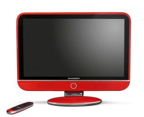 Feeling’s TV, Hersteller Schneider Consumer: Mit seinen gerundeten Kanten und Chromelementen ist Feeling’s TV eine Reminiszenz an amerikanische Oldtimer. Das Gerät mit 32”-Full-HD-Bildschirm ist in den fünf modernen Farben Weiß, Schwarz, Rot, Rosa und Blau erhältlich und eignet sich damit besonders für eine jüngere Zielgruppe. Es besitzt eine USB-Schnittstelle und verarbeitet MP3-, MPEG4- und JPEG-Dateien. Wird ein USB-Laufwerk angeschlossen, sind Aufnahmen und zeitversetztes Fernsehen möglich, Rosny-sous-Bois, Frankreich. (Bild: Red Dot / Schneider Consumer)
