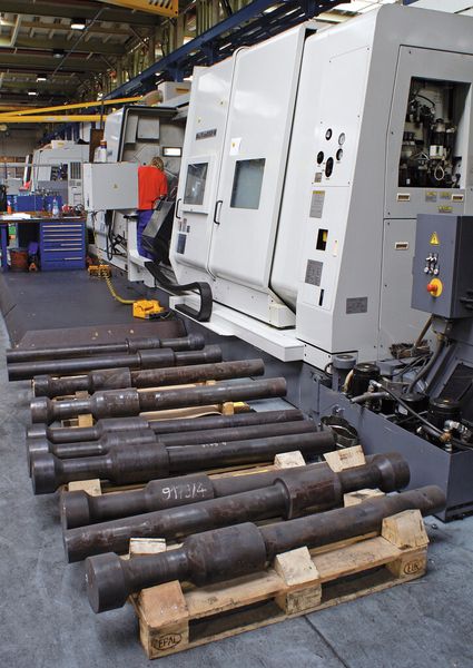 Bild 6: Komplettbearbeitung von Kolbenstangen auf einem CNC-Drehzentrum mit Subspindel. (Bild: Give 4 PR)