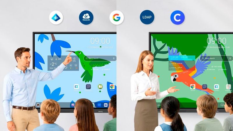 Per Single-Sign-on wird eine persönliche Arbeitsumgebung realisiert. (Bild: Benq)