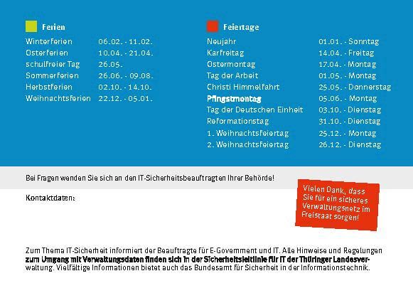 Tischaufsteller (Bild: © Freistaat Thüringen)