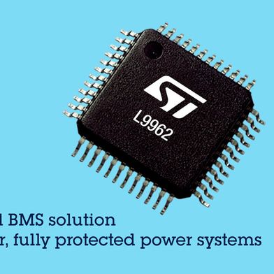 Das neue L9962 Lithium-Batteriemanagement-IC von STMicroelectronics kommt u.a. in leichten Elektrofahrzeugen zum Einsatz. (Bild: ST)