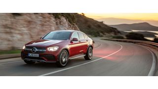 Beim Autosalon in Genf zeigte Mercedes den überarbeiteten GLC, auf der New Yorker Motorshow gibt es das aufgefrischte Coupé des Mittelklasse-SUV zu sehen. (Daimler)