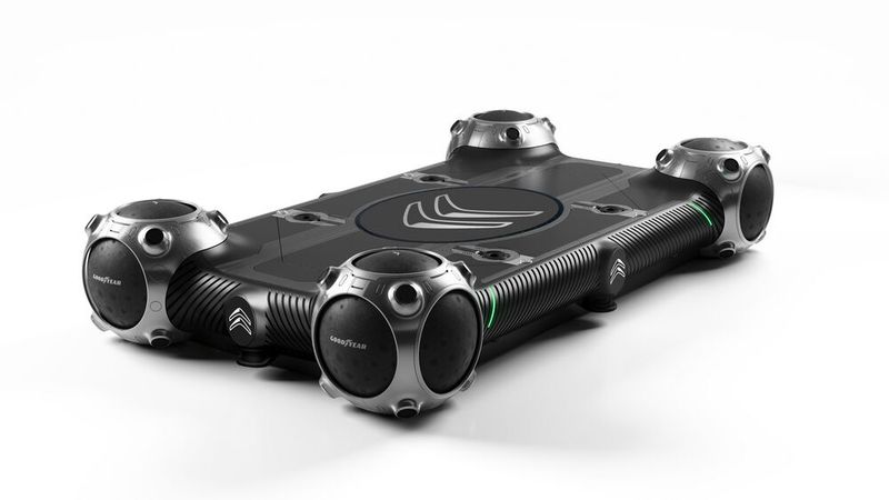 Das Citroën-„Skate“ ist eine Art Ultra-Tech-Skateboard mit 2,60 Meter Länge und 1,60 Meter Breite. (Bild: Autoren-Union Mobilität/Citroën)