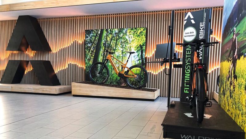 In seiner Calwer Filiale hat das Autohaus Weeber kürzlich den ersten Waldbike-Flagshipstore eröffnet.(Bild:  Waldbike)