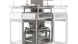 Der neue KHS-Stückchendoseur für funktionale Milchdrinks ermöglicht die schonende Füllung von Stückchen mit bis zu 10 x 10 x 10 Millimetern Kantenlänge. (Bild: KHS)